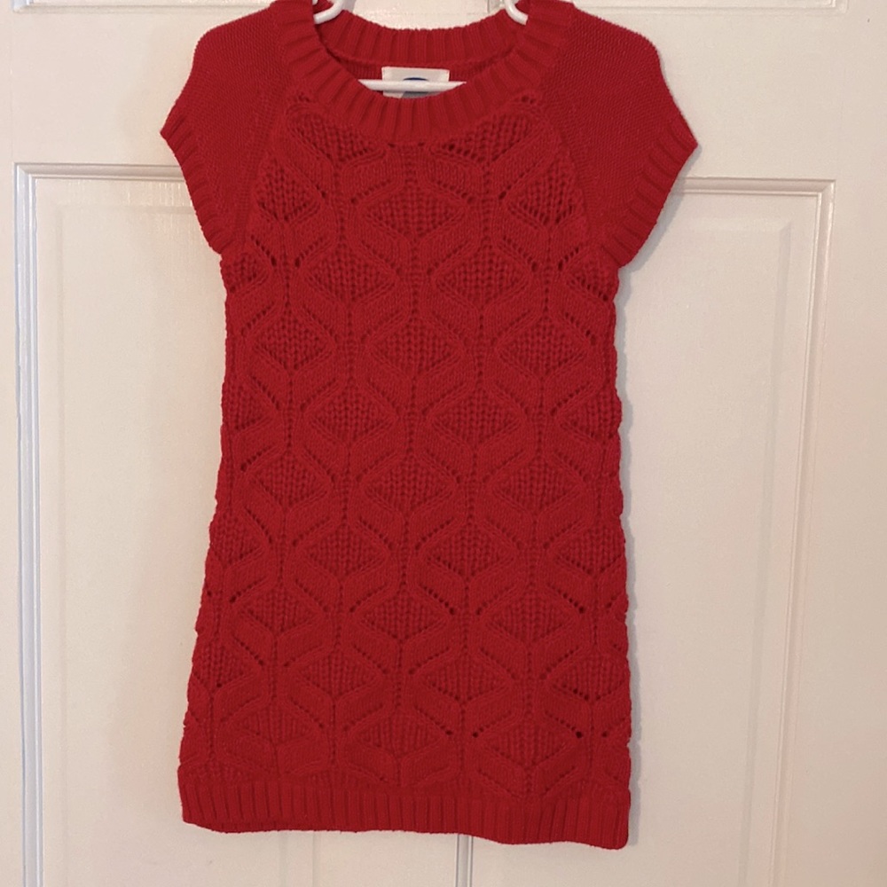 Red sweater dress